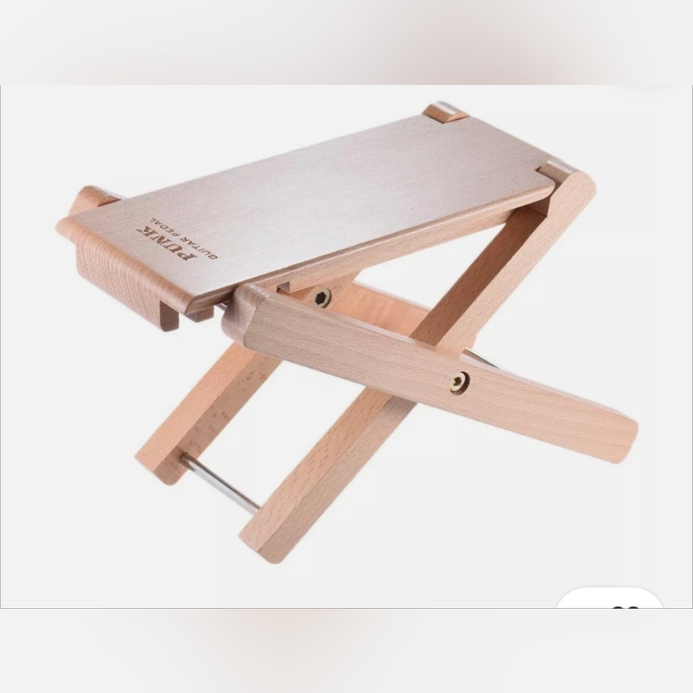 Adjustable Wooden Folding Stool